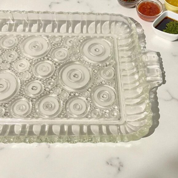 Vintage Rectangle Glass Relish Tray - Picture 3 of 4